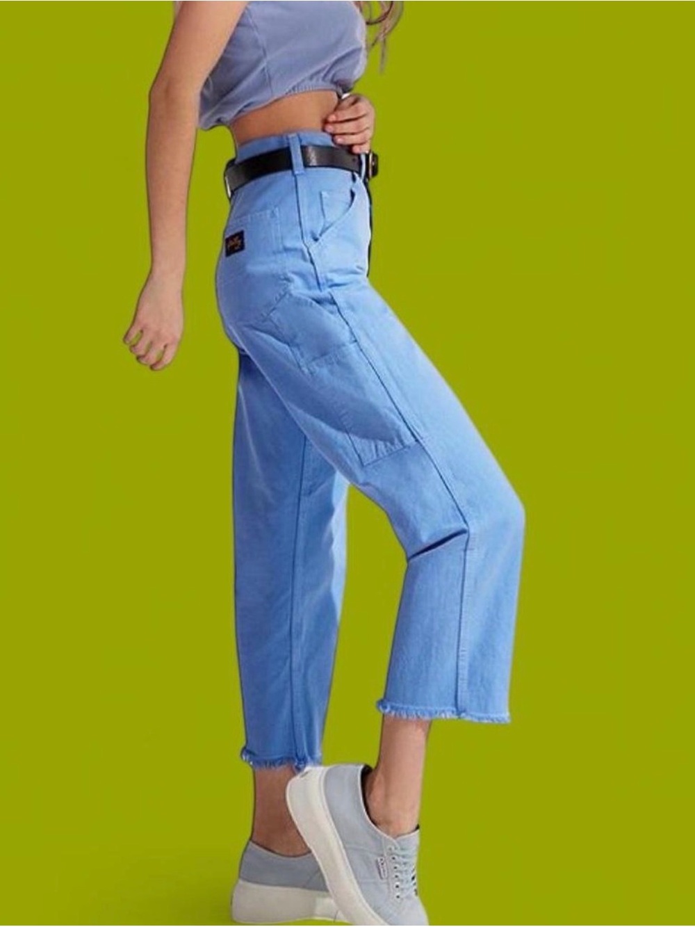 Vintage Stan Ray Sky blue painter / carpenter pants with frayed hem